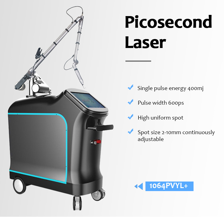 1064pvyl+ High Quality 1064nm & 532nm Picolaser/Picosecond Laser Tattoo Removal Pigmentation Luxurious Equipment