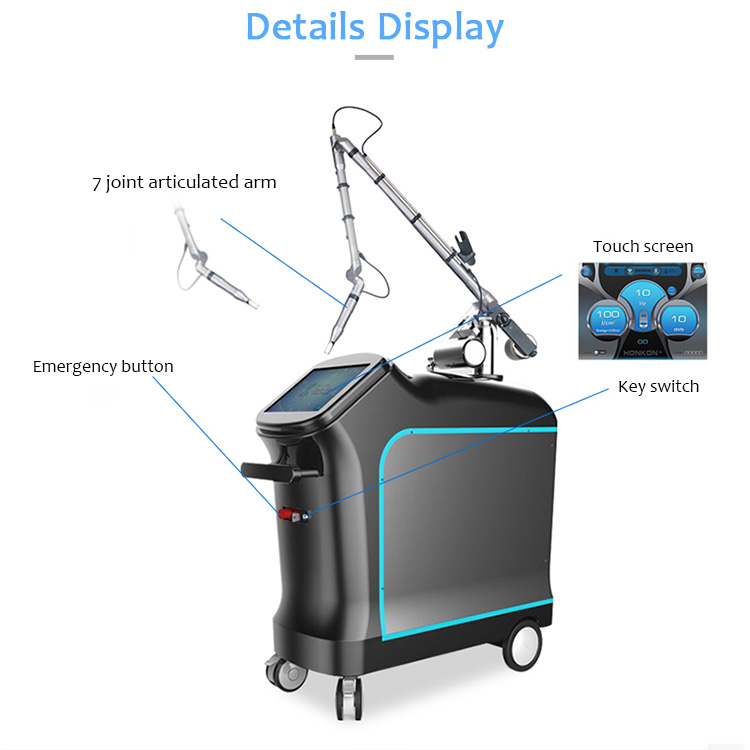 Máquina de eliminación de tatuajes con láser, Láser de picosegundo, Máquina de eliminación de lesiones pigmentarias, 1064pvyl+