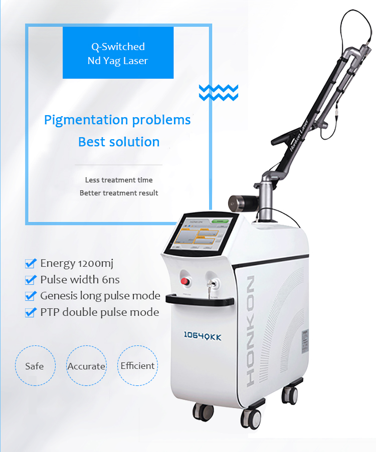 1064nm Q-Switched ND:YAG Laser, Laser Tattoo Removal Machine, Pigment Lesions Removal Machine, 1064QKK