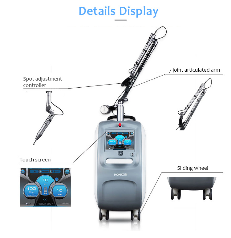 1064QPH03 Plus Picolaser Máquina de eliminación de pigmentación para eliminación de tatuajes con láser de picosegundo