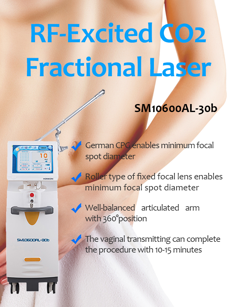 SM10600AL-30b Cost-Effective 10600nm CO2 Fractional Laser Vaginal Tightening Skin Resurfacing And Stretch Marks Removal