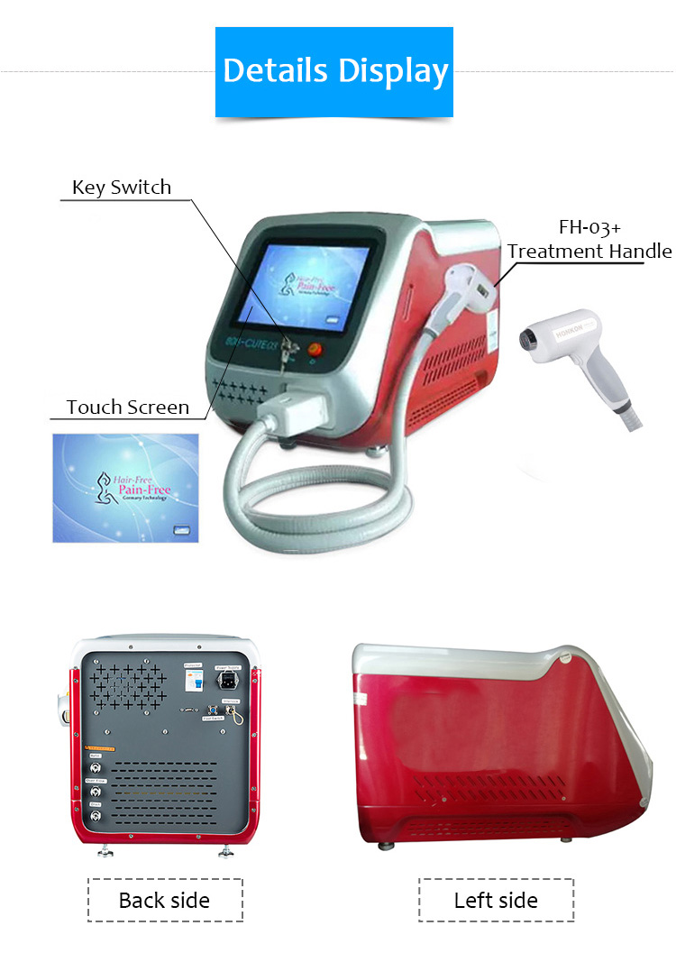 808CUTE03 808nm Diode Laser Permanent Hair Removal Machine