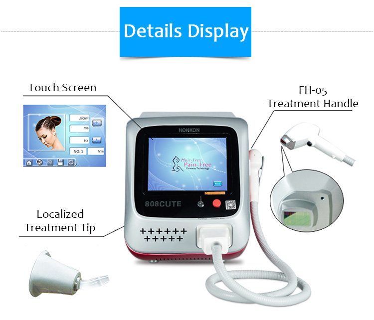 808CUTE 808nm Diode Laser Permanent Hair Removal Machine