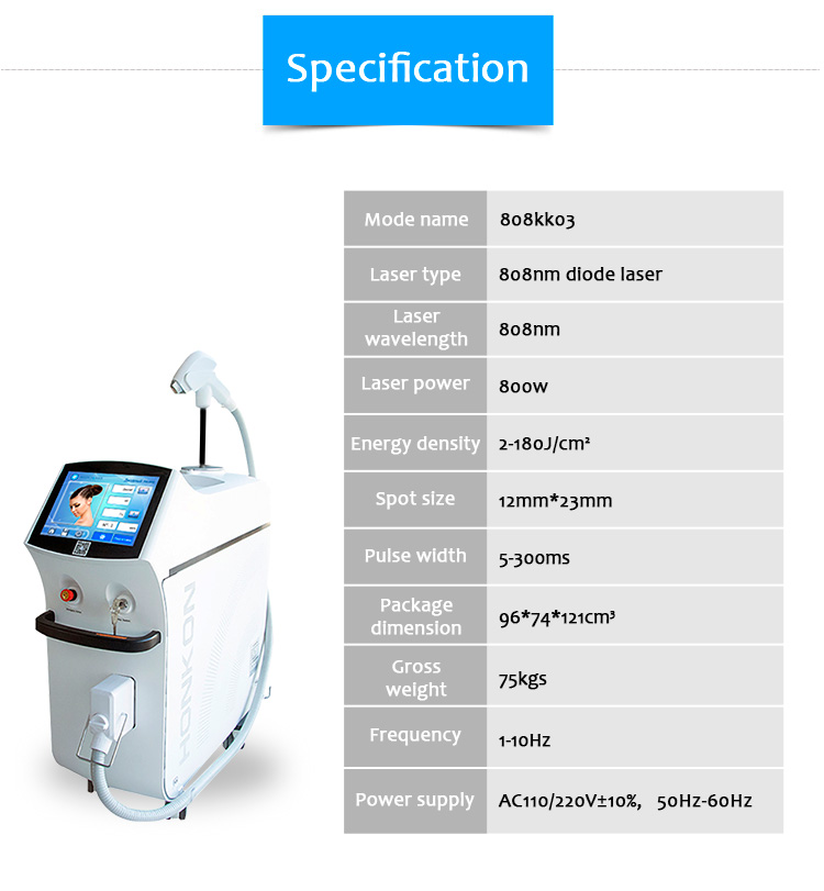 808KK-03 808nm Diode Laser Permanent Hair Removal Equipment