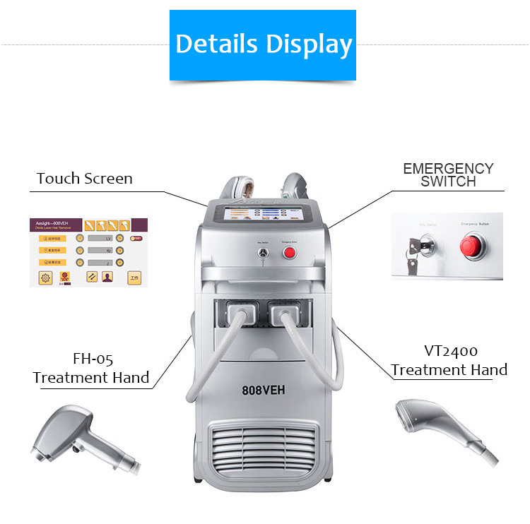 808VEH 808nm diodes lāzera pastāvīga matu noņemšanas iekārta