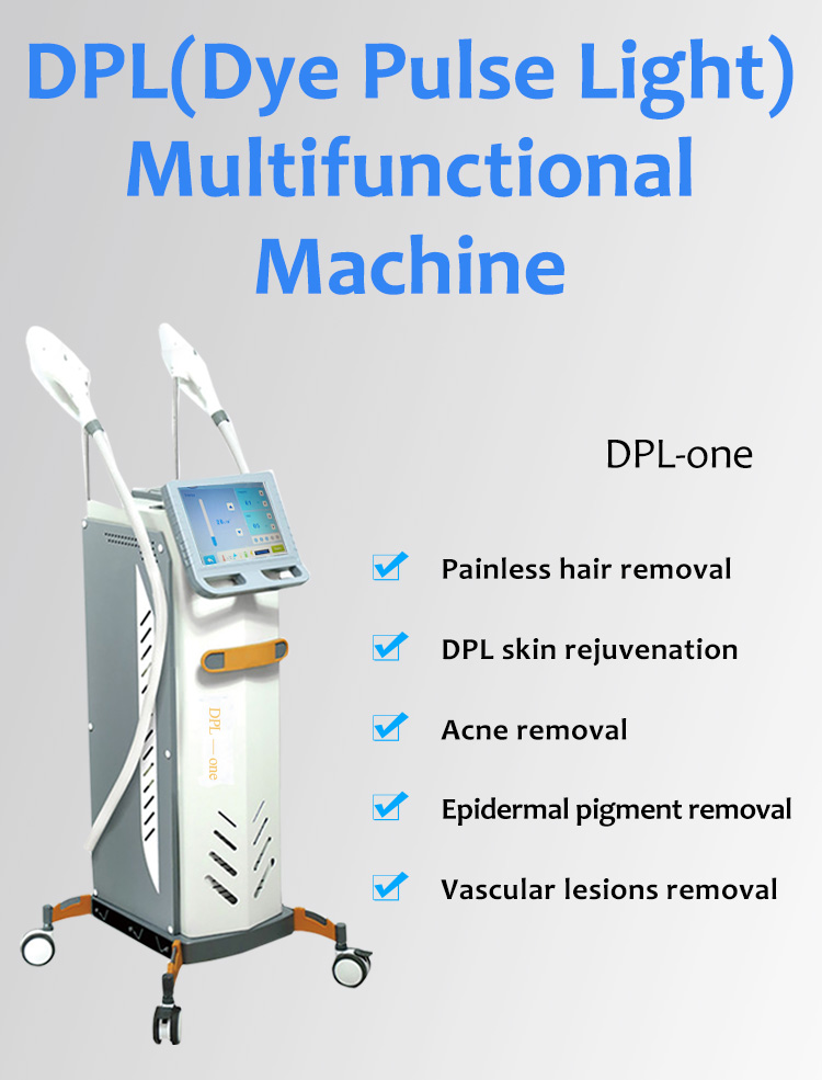 Máquina de depilación láser de diodo, IPL/E-Light/OPT/DPL, Máquina de eliminación de lesiones pigmentarias, Máquina de eliminación de cicatrices y cicatrices de acné, Máquina de eliminación vascular, DPL-one