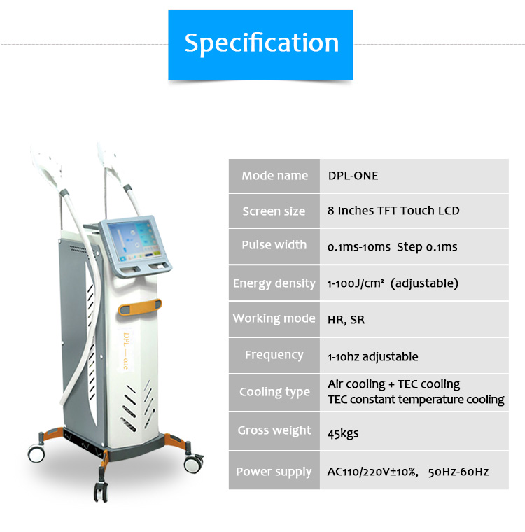 Диод лазер үс арилгах машин, IPL/E-Light/OPT/DPL, пигментийн гэмтэл арилгах машин, сорви ба батга сорви арилгах машин, судас арилгах машин, DPL-one