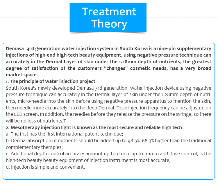 Demasa-Ⅲ Mesotherapy Gun 9 Pins Needles Water Injection Meso Gun