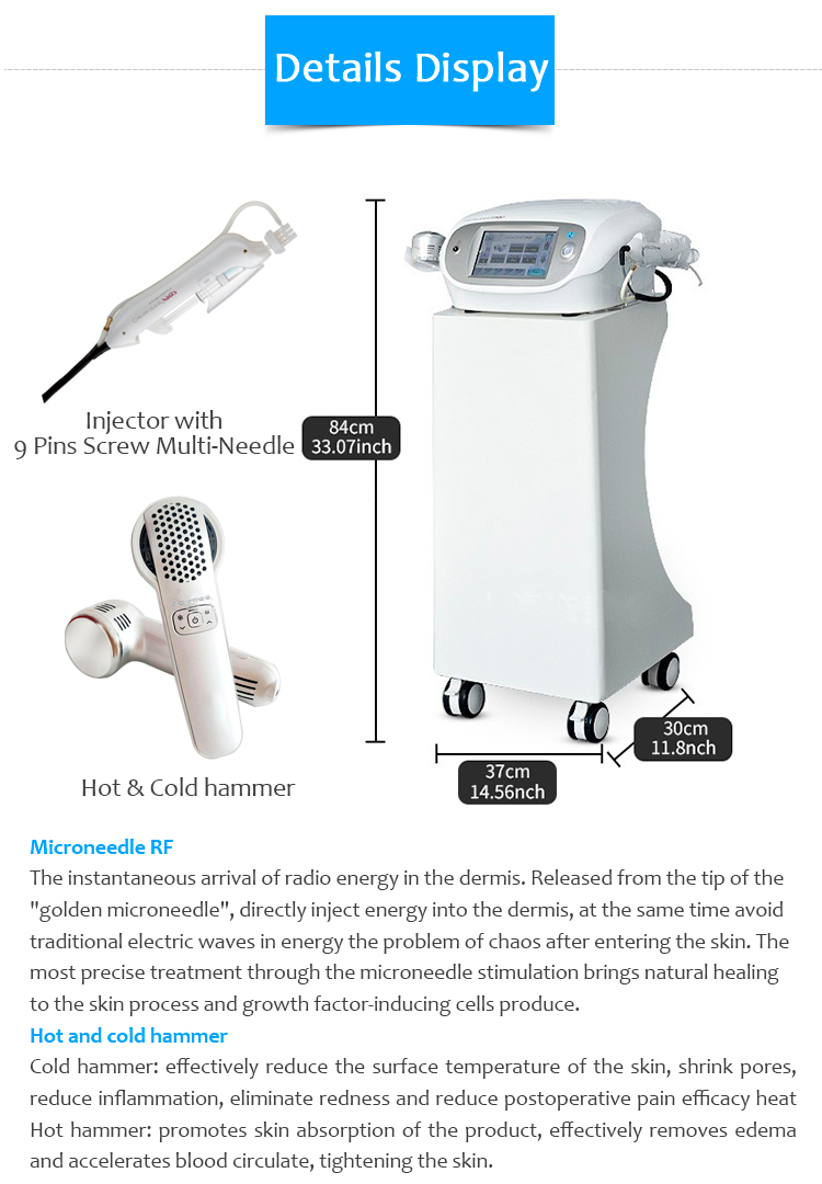 Demasa-Ⅲ ​​Մեզոթերապիայի ատրճանակ 9 Pins Needles Water Injection Meso Gun