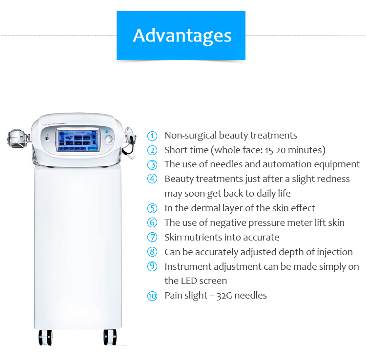 Demasa-Ⅲ Mesotherapy Gun 9 Pins Needles Water Injection Meso Gun