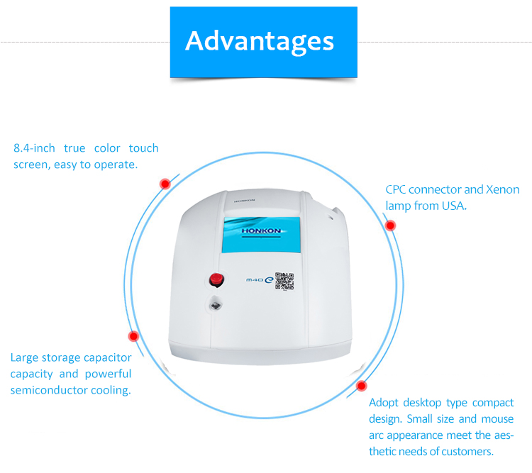 Máquina portátil de belleza IPL para rejuvenecimiento de la piel con depilación permanente portátil M40E