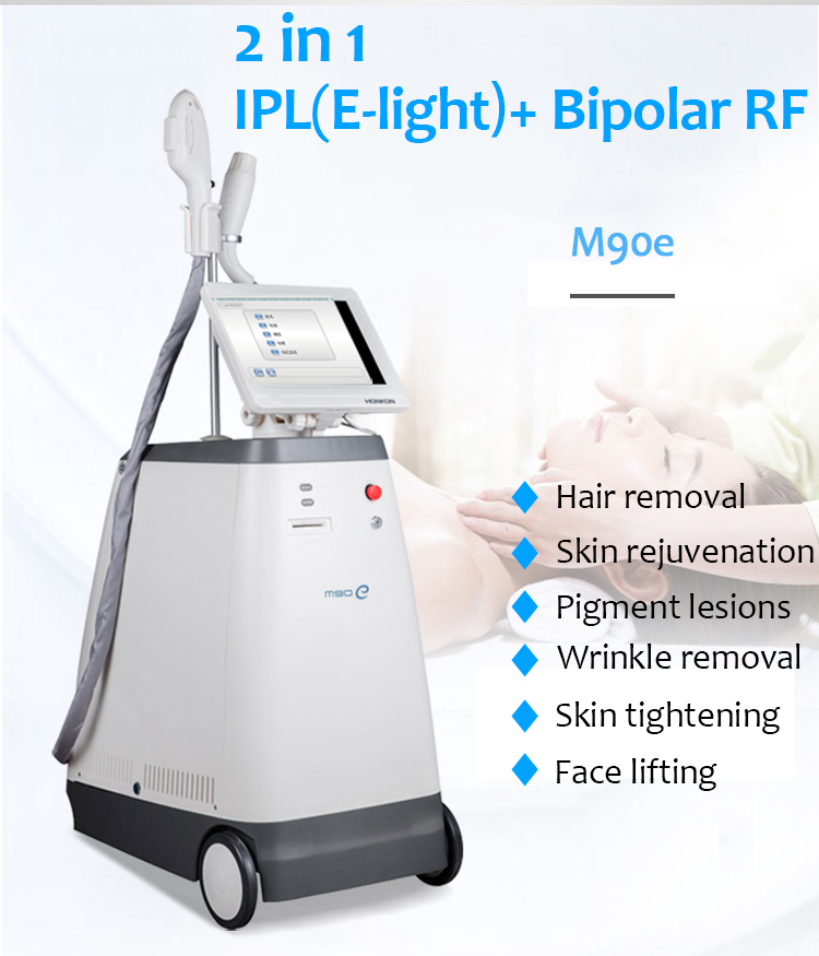 M90e Ipl/E-Light Hair Removal Skin Rejuvenation Bipolar Rf Skin Tightening And Lifting 