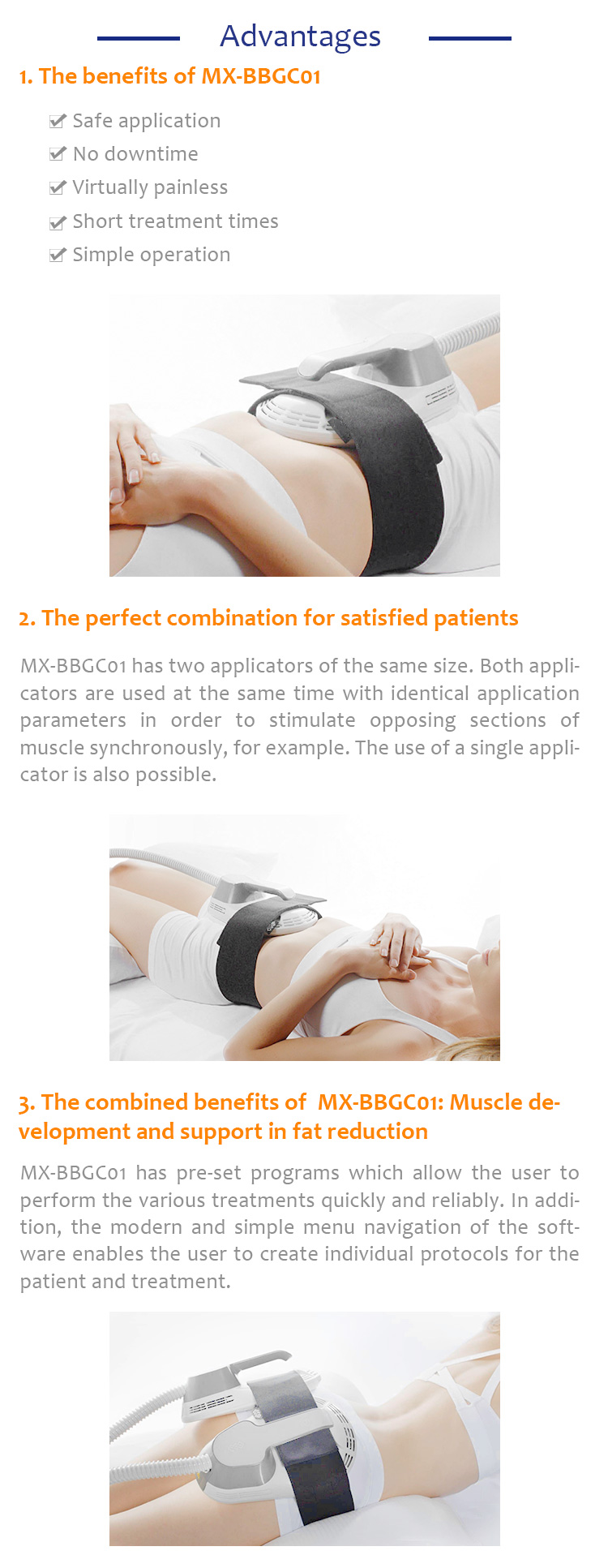 MX-BBGC01 Non Invasive Body Shaping Using Electromagnetic Field Technology Beauty machine