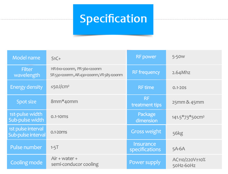 S1C+ IPL Hair Removal And Skin Tightening Of Multifunction Beauty Machine