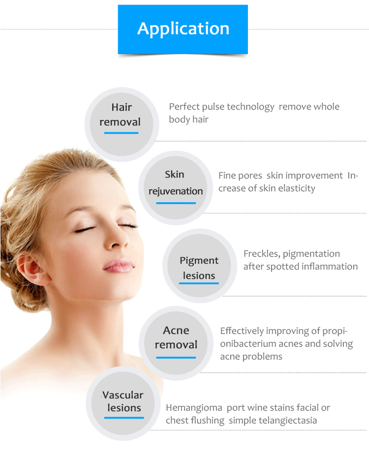 Máquina de depilación permanente S7C IPL/OPT/SHR, rejuvenecimiento de la piel, pigmentación y lesiones vasculares