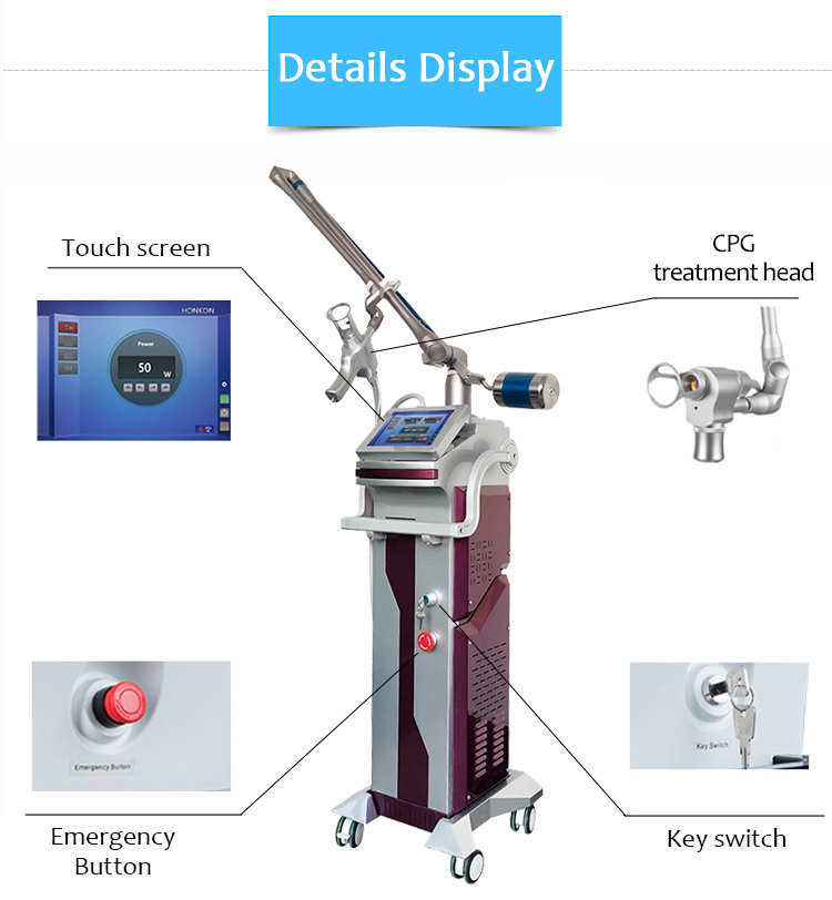 Láser fraccional de CO2 de 10600 nm, Máquina de eliminación de tatuajes con láser, Máquina de eliminación de cicatrices y cicatrices de acné, Máquina de ajuste vaginal, SM10600D-02