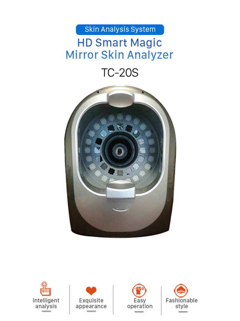 TC20s šešių spektrų veido magija veidrodinis odos priežiūros analizatorius analizuoja veido odos būklę