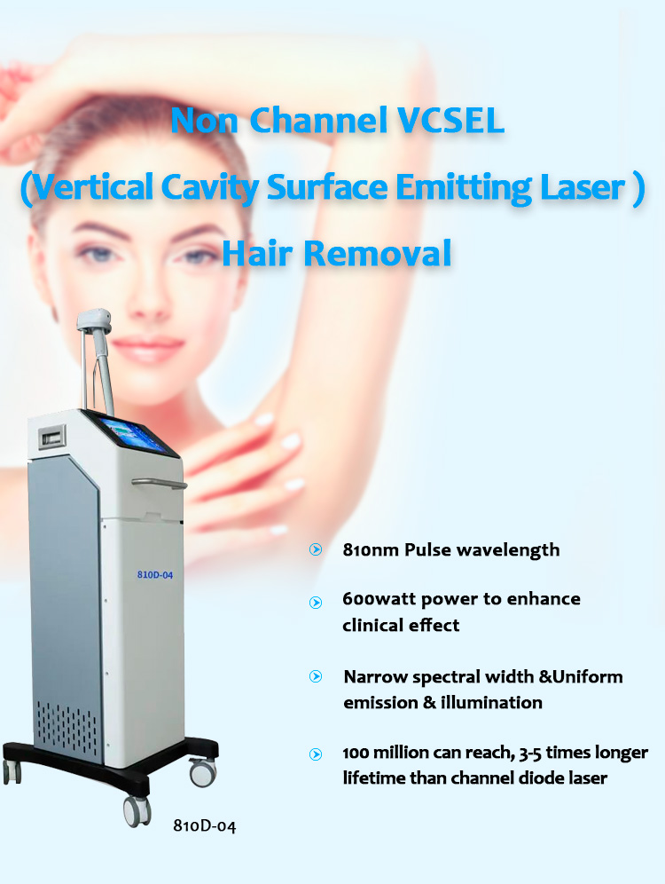 810D04 Non Channel Vertical Cavity Surface Emitting Laser (VCSEL) Hair Removal Machine