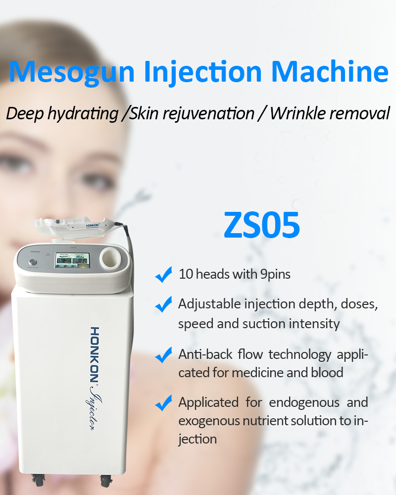 Anti-Wrinkle Facial Moisturizing Hydra Facial Skin Tightening Wrinkle Removal Skin Whitening 9 Pins Needles Mesogun Injector