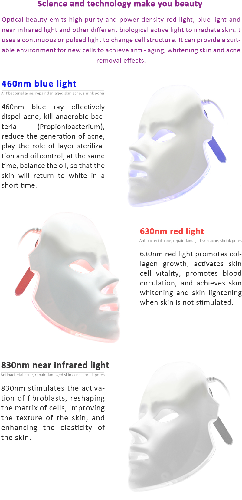 ML02 PDT Photon Skin Rejuvenation & Wrinkle Removal LED Face Mask