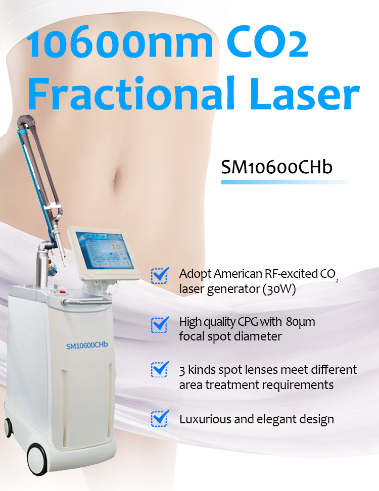 SM10600CHb Vaginal Dartıcı 10600nm CO2 Fraksiyalı Lazer Dərinin Bərpası Dartma İşarəsi/Çapıq Sökücü Maşın