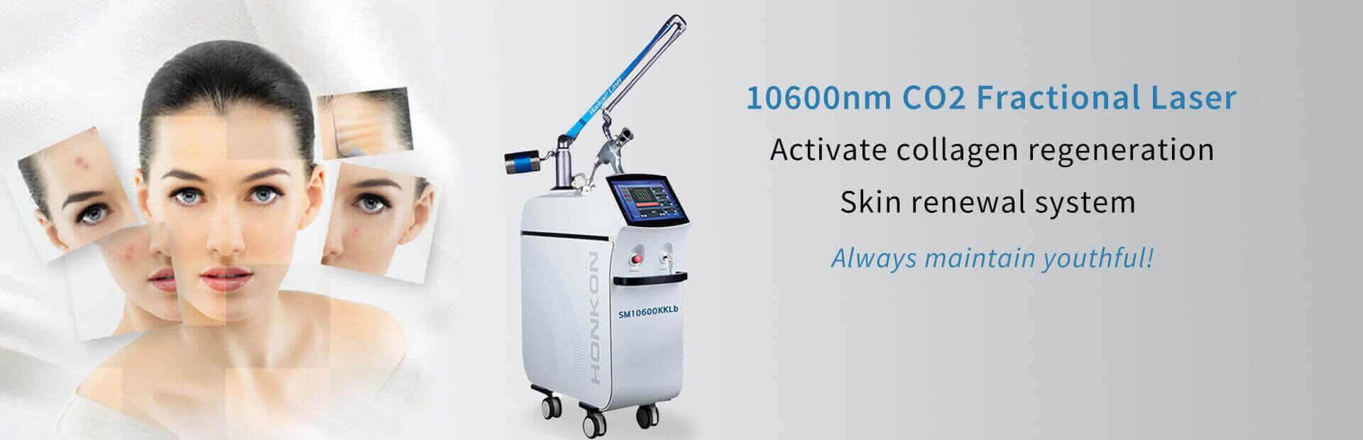 SM10600KKlb Vaginal bərkidici 10600nm CO2 Fraksiyalı lazer uzanma işarəsi/çapıqları aradan qaldıran qırışlara qarşı dəri yeniləyici maşın