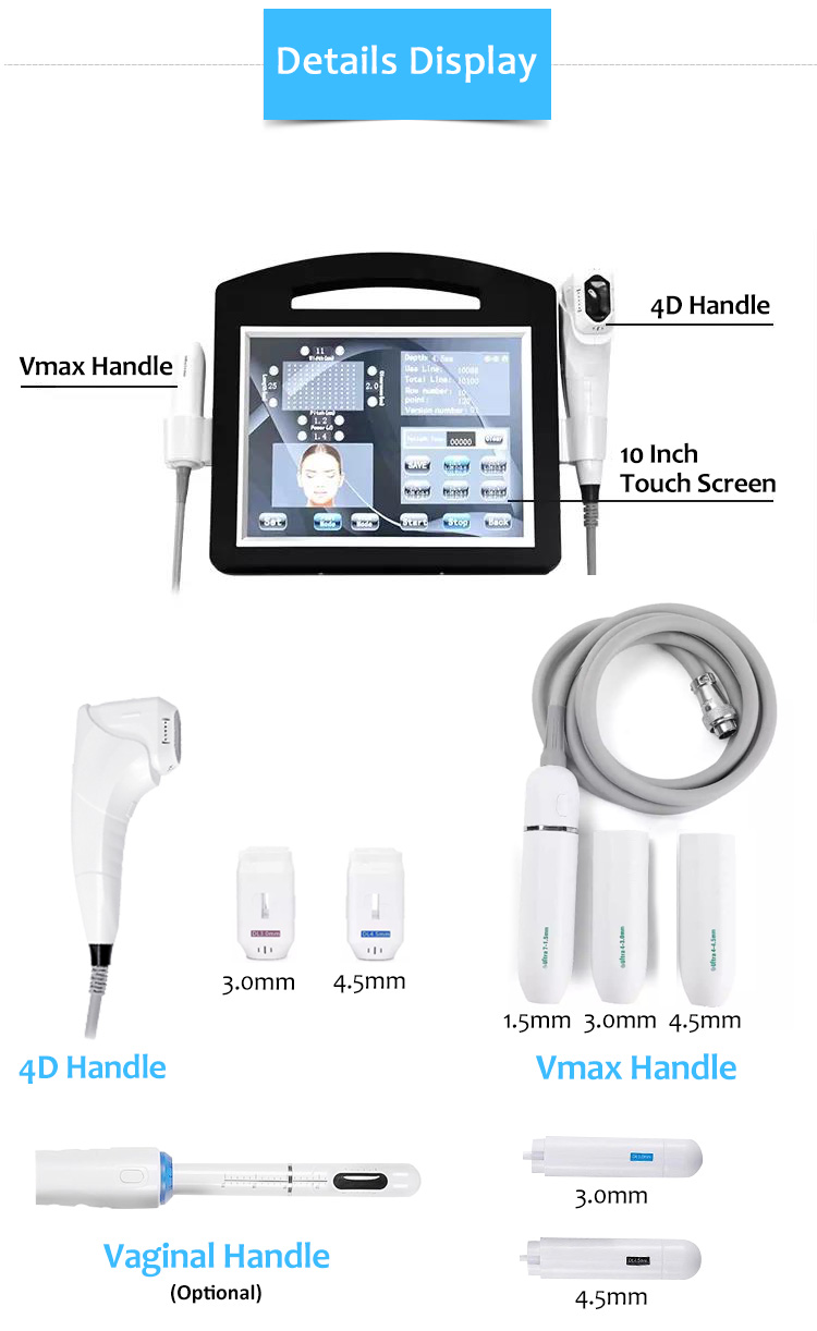 Аппарат для похудения тела, Аппарат для подтяжки лица, HIFU Подтяжка лица и подтяжка влагалища, Аппарат HIFU, Аппарат для подтяжки кожи, Аппарат для подтяжки влагалища, 4D Hifu