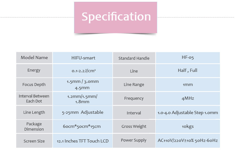 HIFU-Smart Smart HIFU үрчлээний эсрэг нүүр өргөх арьс чангалах гоо сайхны салоны тоног төхөөрөмж