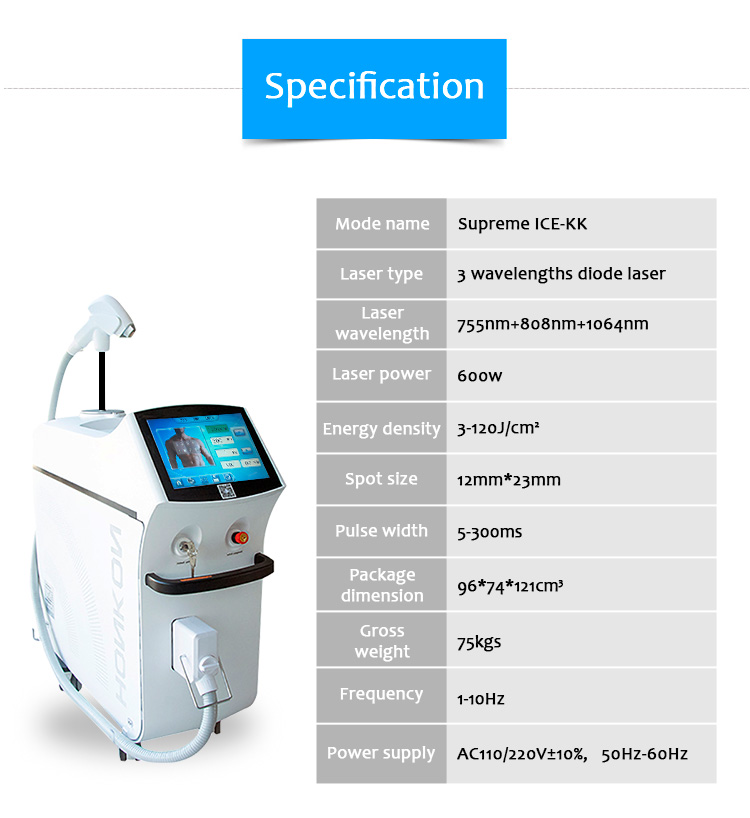 Supreme ICE-KK Diode Laser Hair Removal Machine