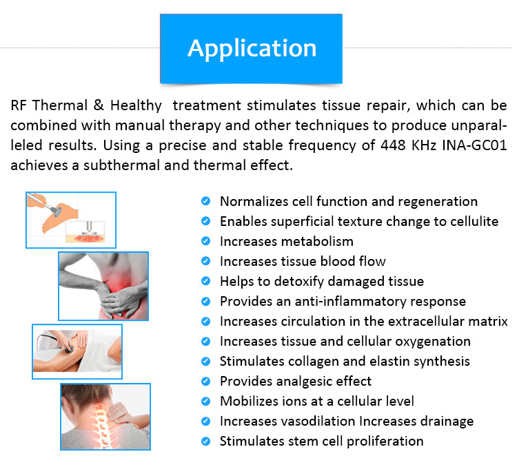 INA-GC01 RF Thermal & Healthy Series aumenta el dispositivo multifuncional del metabolismo