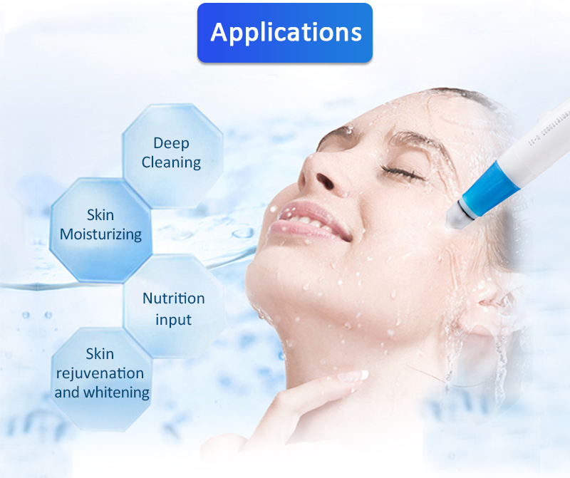 M206 Eliminación de acné Limpieza profunda Rejuvenecimiento de la piel Blanqueamiento de la piel y máquina humectante para la piel