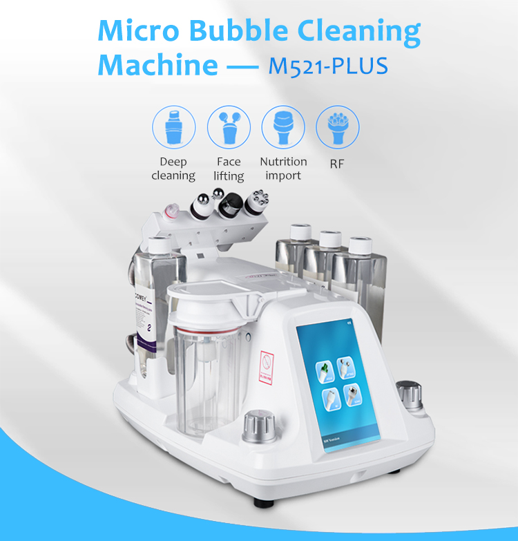 Máquina de microburbujas de dermoabrasión por agua de hidra facial M521plus para limpieza profunda y rejuvenecimiento de la piel