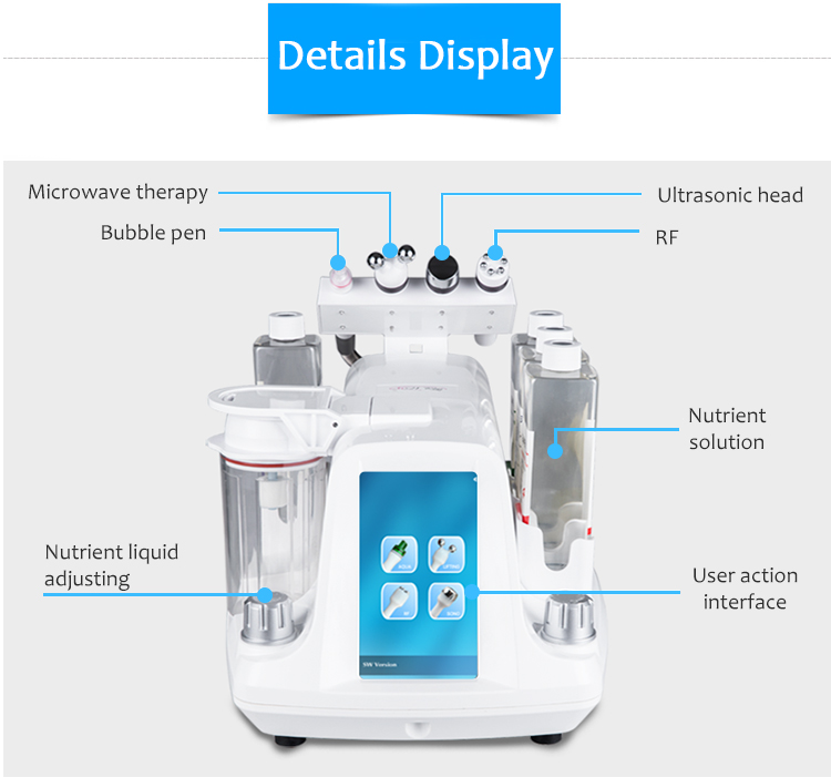 Máquina de microburbujas de dermoabrasión por agua de hidra facial M521plus para limpieza profunda y rejuvenecimiento de la piel