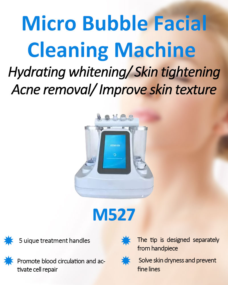 5 in 1 Multifunction Skin Peeling Micro Bubble Machine for Skin Whitening and Deep Cleaning Hydra Facial Skin Care