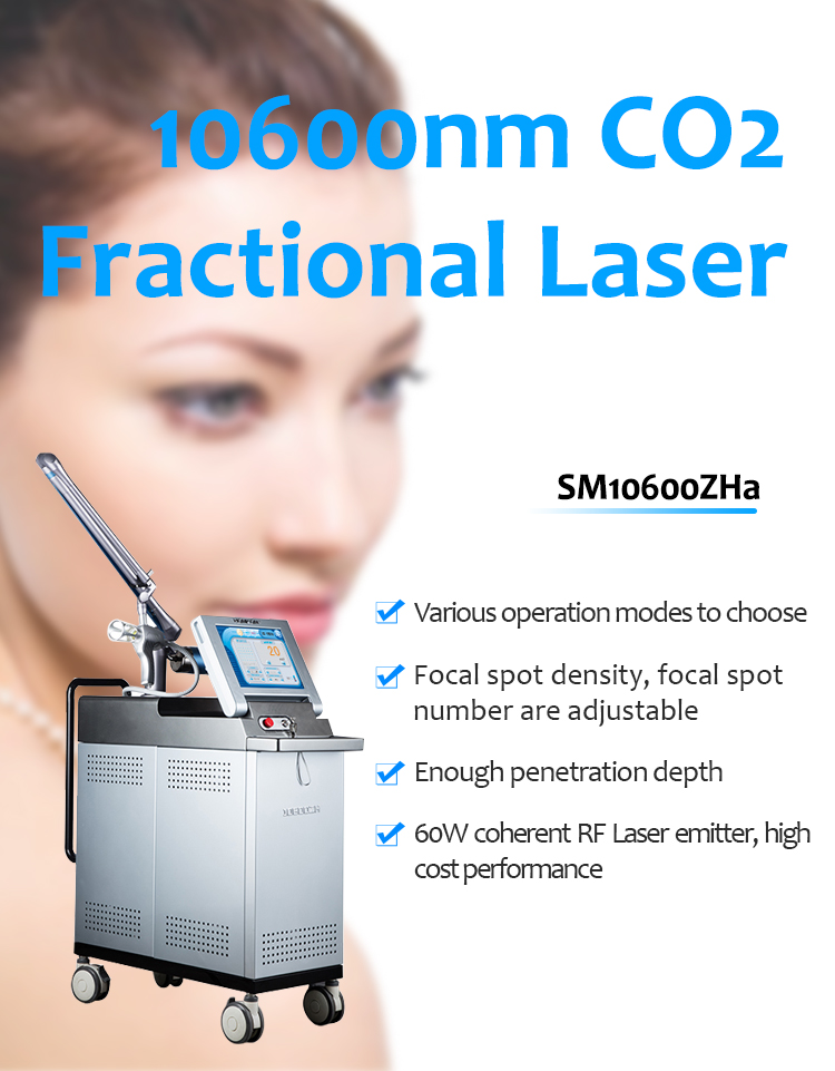 SM10600ZHa Máquina láser fraccional de CO2 para eliminación de estrías/cicatrices y regeneración de la piel